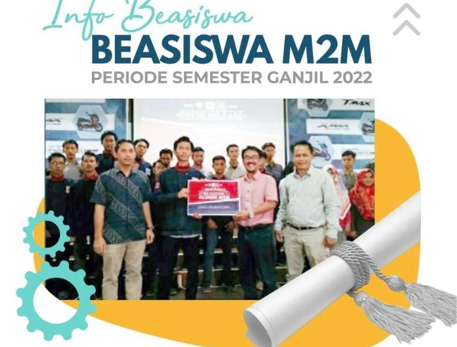 M2M SCHOLARSHIP REGISTRATION FOR ODD SEMESTER PERIOD 2022
